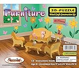 3-D Wooden Puzzle - Dollhouse Livingroom Furniture Set -Affordable Gift for your Little One! Item #DCHI-WPZ-P008