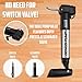 Mini Bike Pump Portable: Presta and Schrader: Road, Mountain, and BMX Hand Pump with Mounting Bracket, Sports Needle, and LED Bike Light 120 PSI By Genius Pump