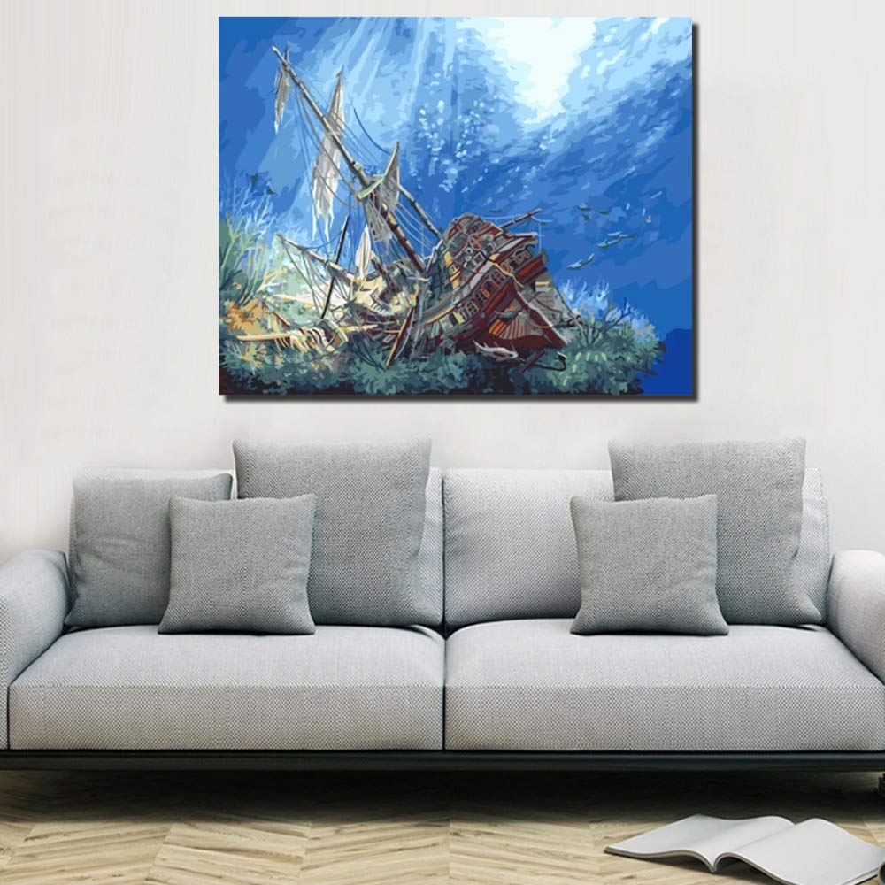 Dipingere Con I Numeri Sgkhz Sottomarino Naufragio Fai Da Te