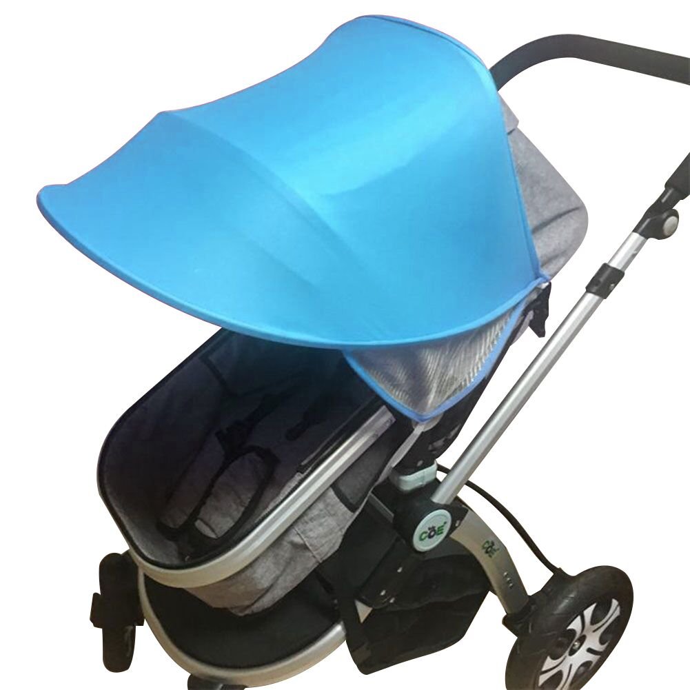 Universal Pram Sun Shade - Stroller Awning Canopy - Windproof Waterproof UV Protection - Baby Carrycot Carriage Cover