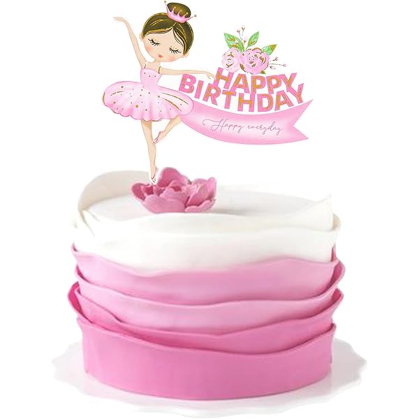 Ballerina-Kuchenaufsatz Aus Pappe – Mit Tutu & Ballettschuhen, Für Geburtstagspartys