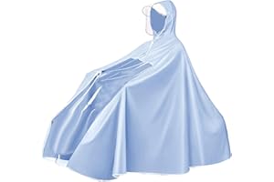 equlup Universal Motorcycle Raincoat, PVC Electric Battery Bike Raincoat Rain Poncho Long Full Body Rain Poncho