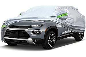 KEYOOG 6-Layer Full Car Cover is All-Weather Waterproof, Universal in All Seasons, Snow Prevention, Rainproof, Acid Rainproof, Sunscreen, Ultraviolet-Proof, Applicable to SUV and MPV (Up to 180")