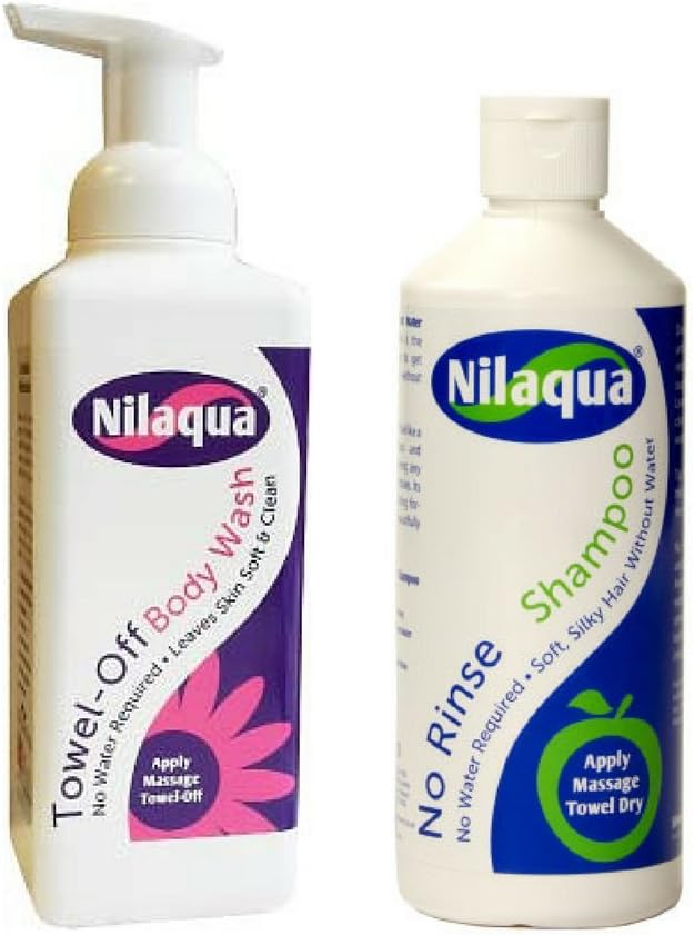 No Rinse Waterless Shampoo and Body Wash Value Pack 500ml BigaMart