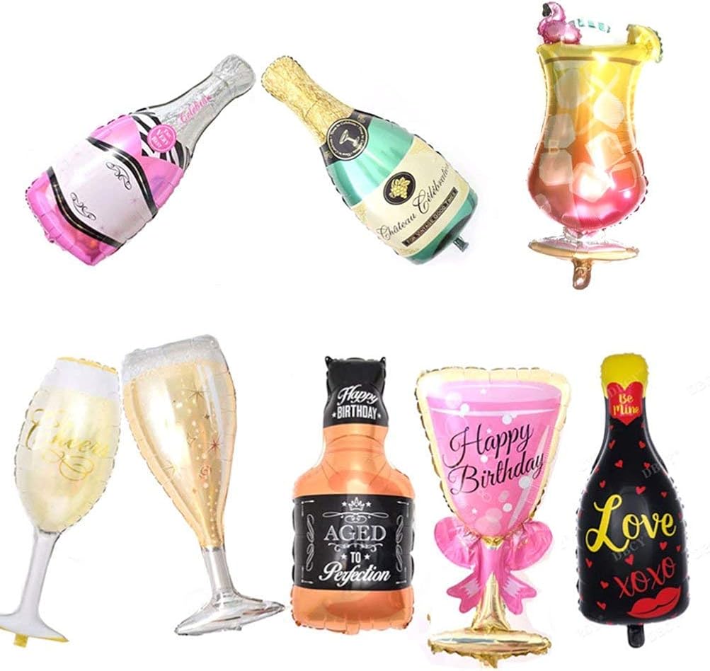 Foil Balloon Wine Bottle, Giant Inflated Aluminum Foil