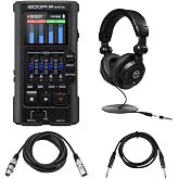 Zoom R4 MultiTrak 32-Bit Float Handheld Recorder + Headphone &amp; Cables