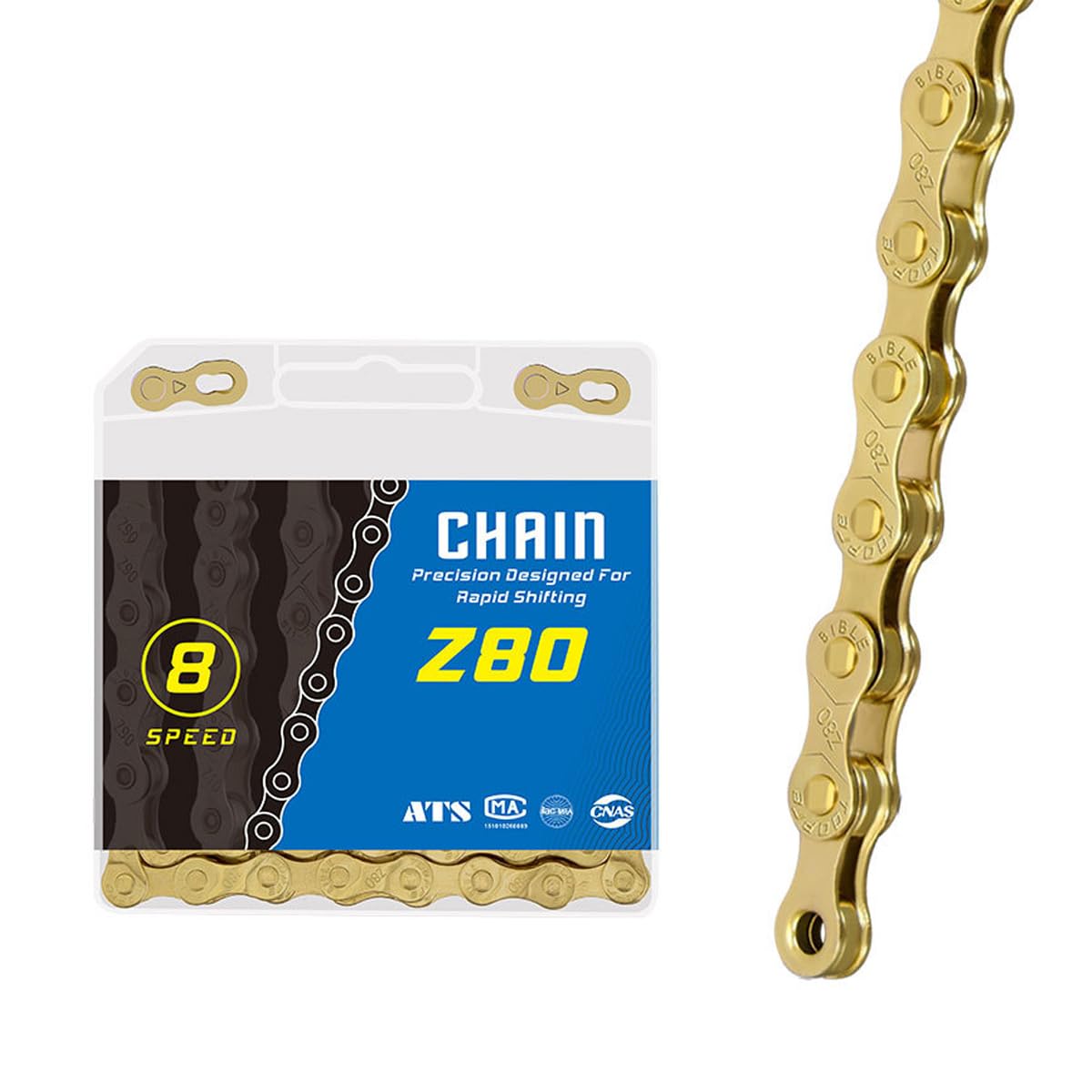 HOUSON Stainless Steel Bike Chain (116 Links), 1/2 x 11/128 inch, Road, Mountain, Racing & Sports Bikes (6/7/8/18/21/24 Speed)