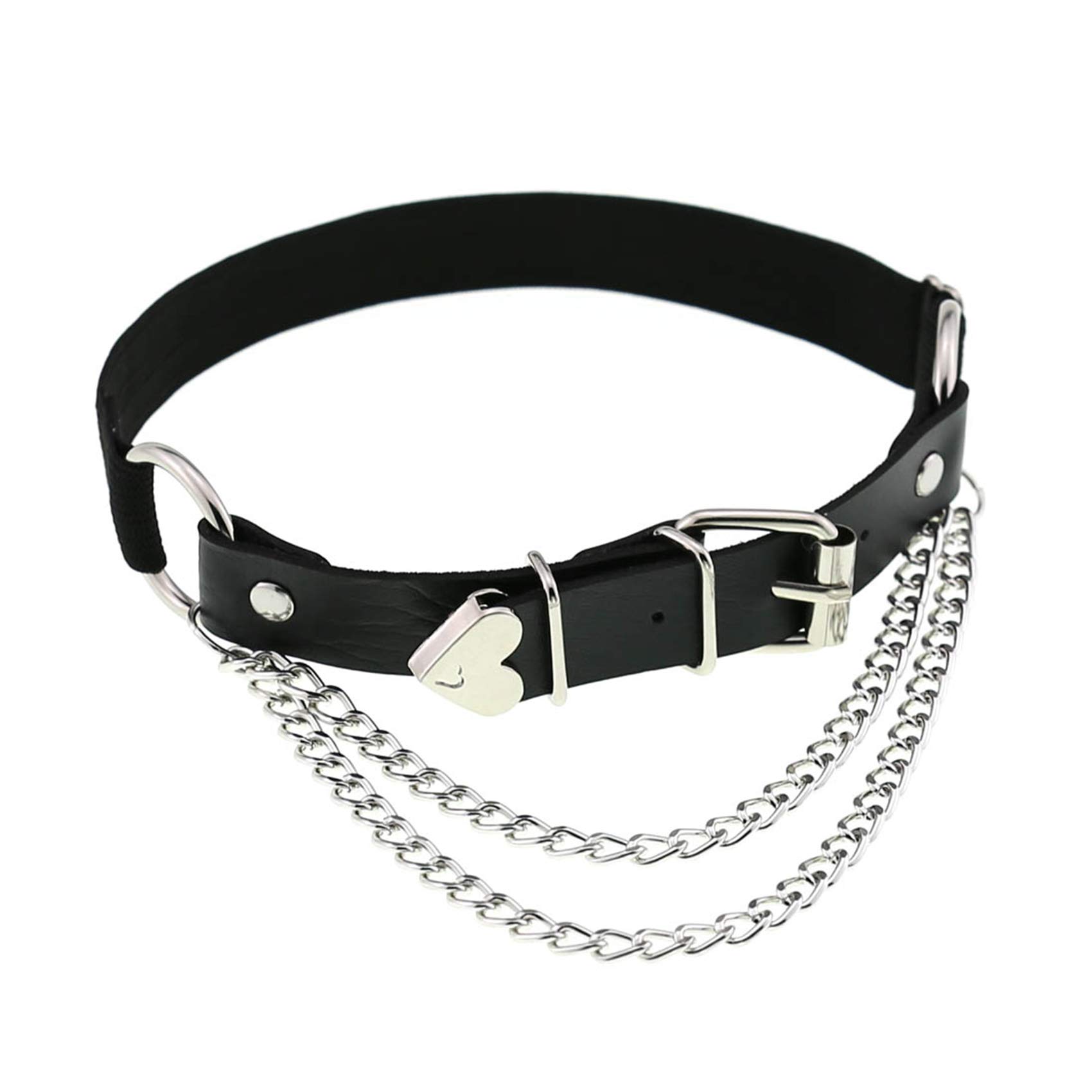 Adjustable Leg Garter with Chains, Elastic Punk Thigh Garters for Women, 1 Pair