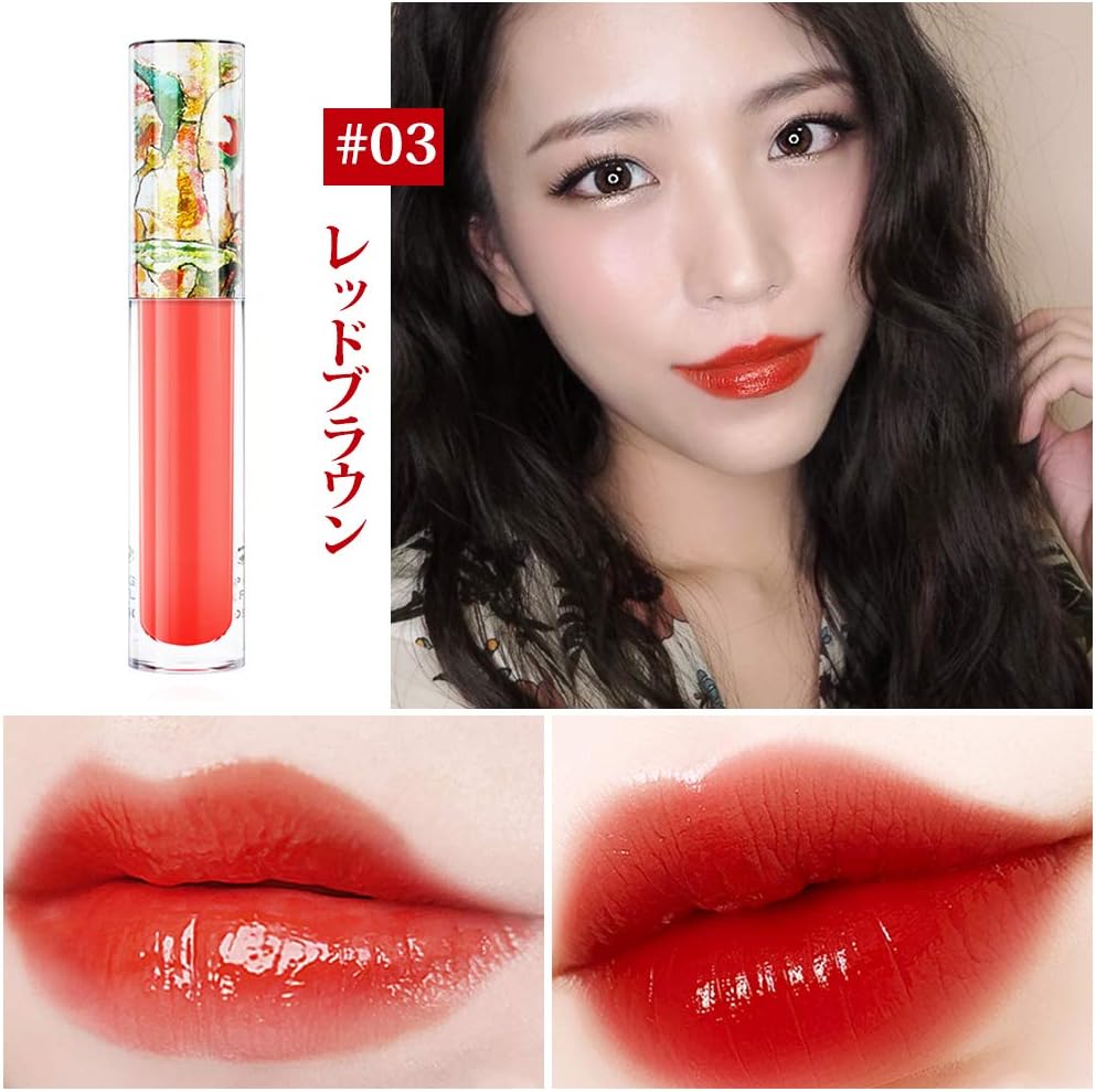 Amazon Peonyelf 水光リップグレーズ 滴って落ちるほどなまめかしい 長時間保湿 口紅 潤み 防水 03レッドブラウン Ala リップグロス 通販