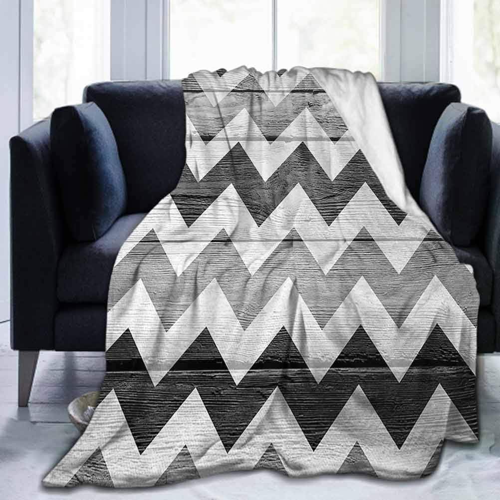 Solid Throw Blanket 50x60 inch (Chevron) Super Soft Comfort