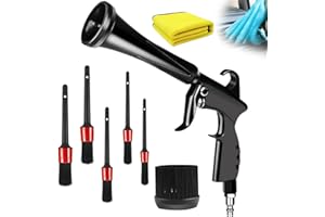 FGRSRZ Car Cleaning Gun, Car Detailing Tools for Dust and Dirt Removal, High Pressure Air Gun, Air Compressor for Car Detailing, Interior Dryer Air Blow Gun, Air Blaster (Black)