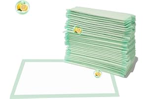 IMMCUTE Cat Pads 16.9" X 11.4", Lemon Scent, 30 Ct, Pee Pads for Cats, Thickened Super Absorbent Pee Pads, Cat Pads for Litter Box System, Cat Pad Refills, Cat Litter Pads
