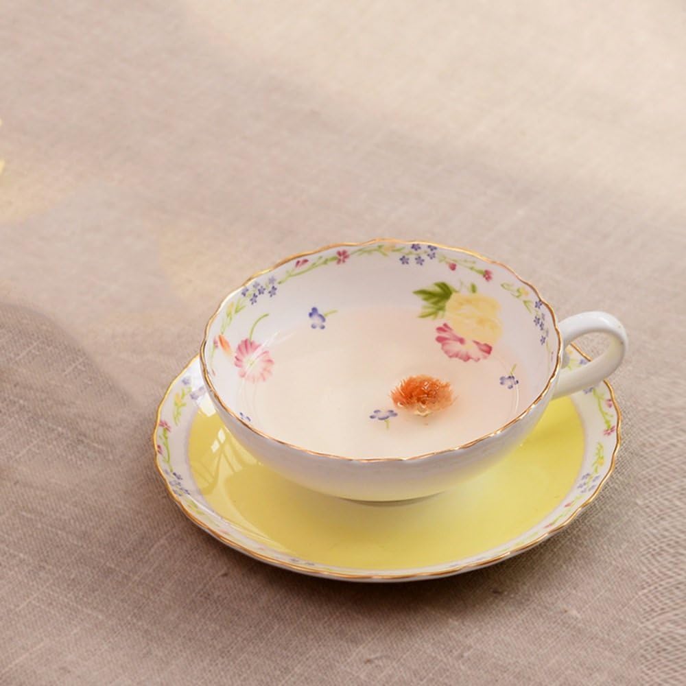 Dinner Sets HAIZHEN Bone China Coffee Cup Set Ceramic Continental Pastoral Black Tea Cup (a Variety Of Patterns Optional) Ceramic (Color : #3)