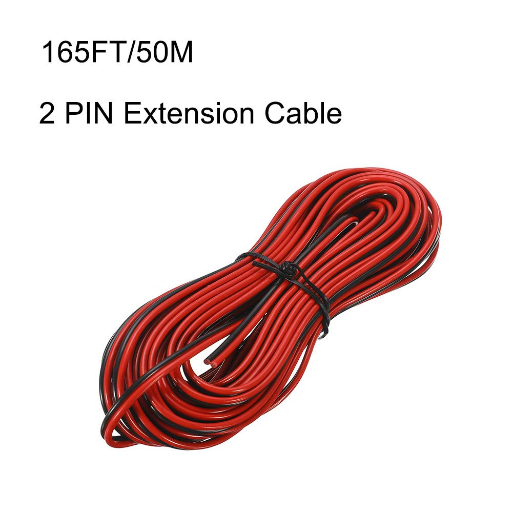 HONG 111 Marine Boat Lights Extension Cable Wire Cord, 165FT/50M 22AWG 2 Pin Wires Cord for Lights Led Strips Single Colour Marine Kayak Boat Navigation Courtesy Trailer: Industrial & Scientific