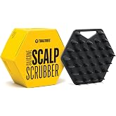 TOOLETRIES Silicone Scalp Scrubber, Shampoo Brush - Charcoal | Soft flexible bristles gently exfoliate dandruff and oil build-up for thick, thin, wet and dry hair.