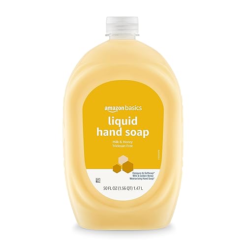 Amazon Basics Liquid Hand Soap Refill, Milk and Honey Scent, Triclosan-free, 50 Fluid Ounces, Pack of 1