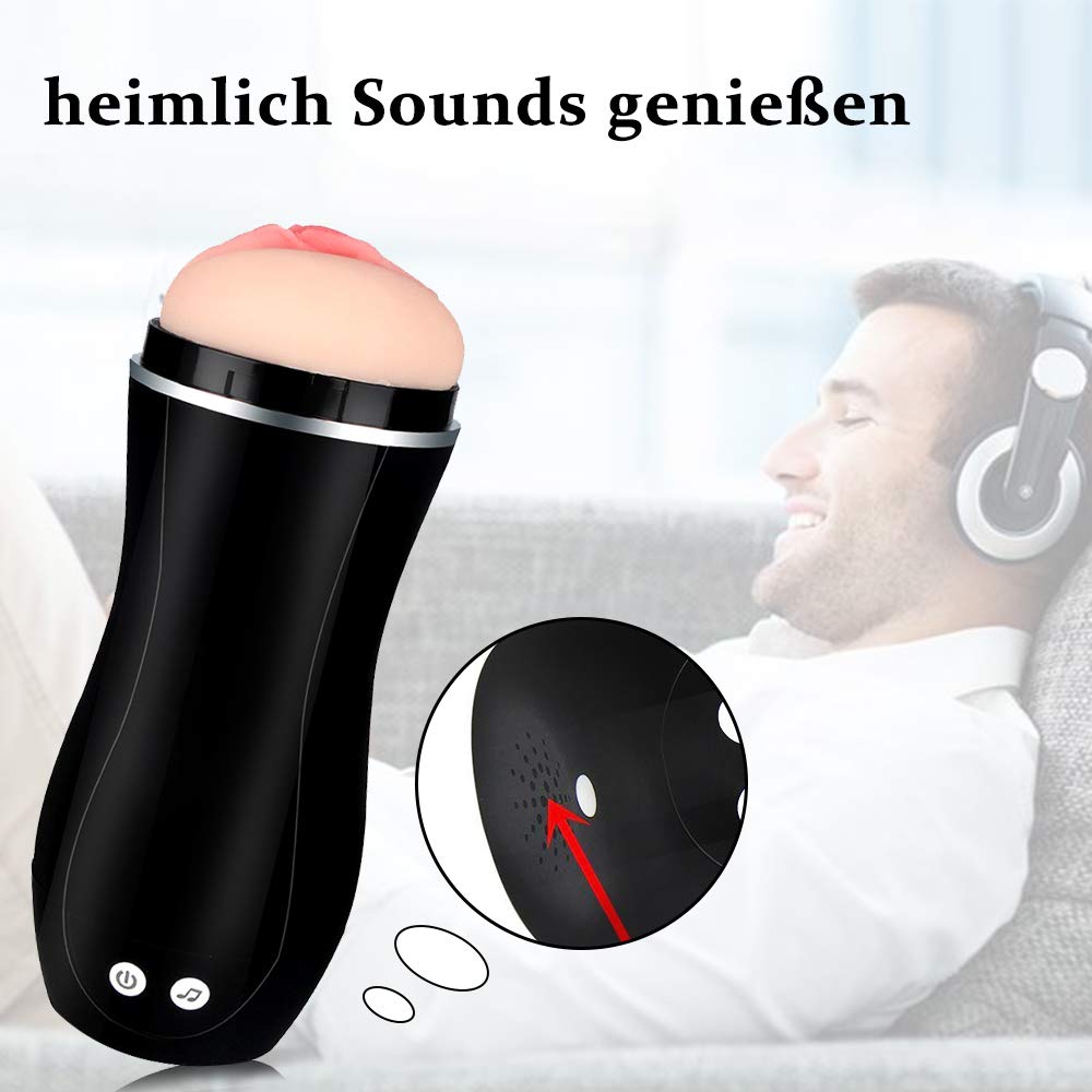 Fondlove Masturbatoren Sexpielzeug für Männer 3D Masturbieren Cup mit Realistische Muschi Vagina 10 Vibrationsmodi