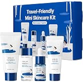 ROUND LAB Birch Juice Moisturizing Mini Kit 4-Step Skin Care Set | Daily Skincare Trial Kit (Cleanser, Toner, Serum, Cream) for Acne-Prone and Sensitive Skin, Travel Size, Korean Skin Care Set