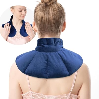 Aroma Season Microwave Heat Pad Neck Shoulders Blue