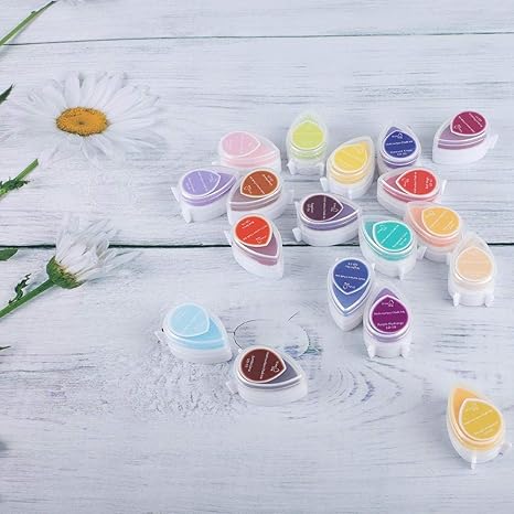 Amazon Co Jp 油水滴スタンプdiyスタンプパッド ミニクラフトインクパッド 染色しやすい多目的スタンプ 紙スタンプ用diyツール 文房具 オフィス用品