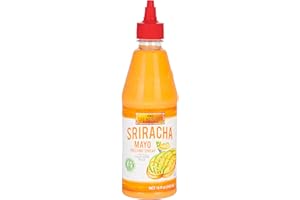 Lee Kum Kee Sriracha Mayo (15 oz - 1 Pack), Cage-Free Eggs, Gluten Free, Creamy Spicy Mayonnaise Sauce for Sandwiches, Burgers, Toasts, Salads, Spreads or Dips, Fries, and Sushi
