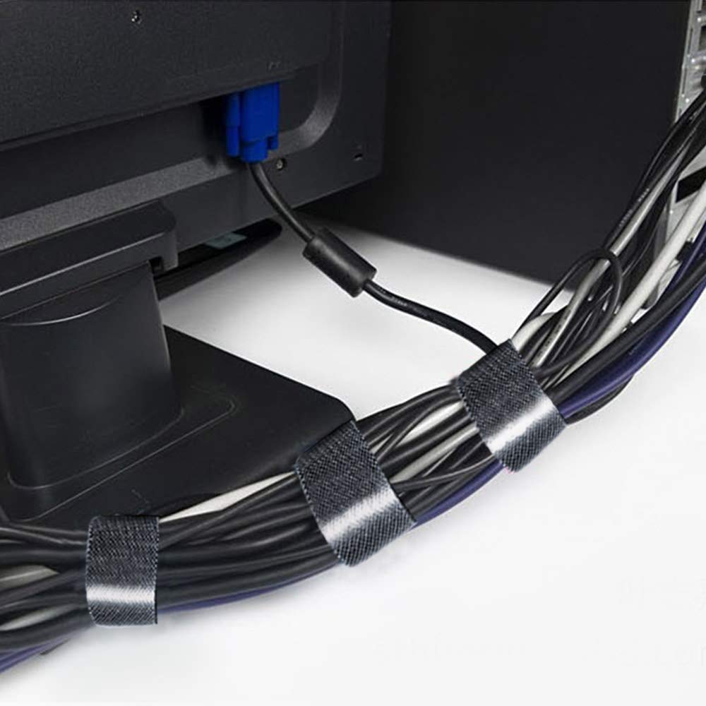 Top Cable Organizer Wire Winder Clip Earphone Holder Mouse Cord Protector HDMI Cable Management for iPhone Samsung USB Cable (5M)