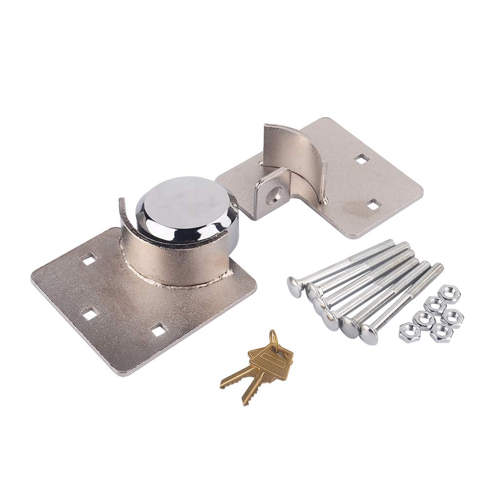 Ejoyous Van Lock and Hasp with Keys, Heavy Duty Security Lock 73mm Hardened Van Door Lock Steel Padlock Hasp Set for Sheds Garages