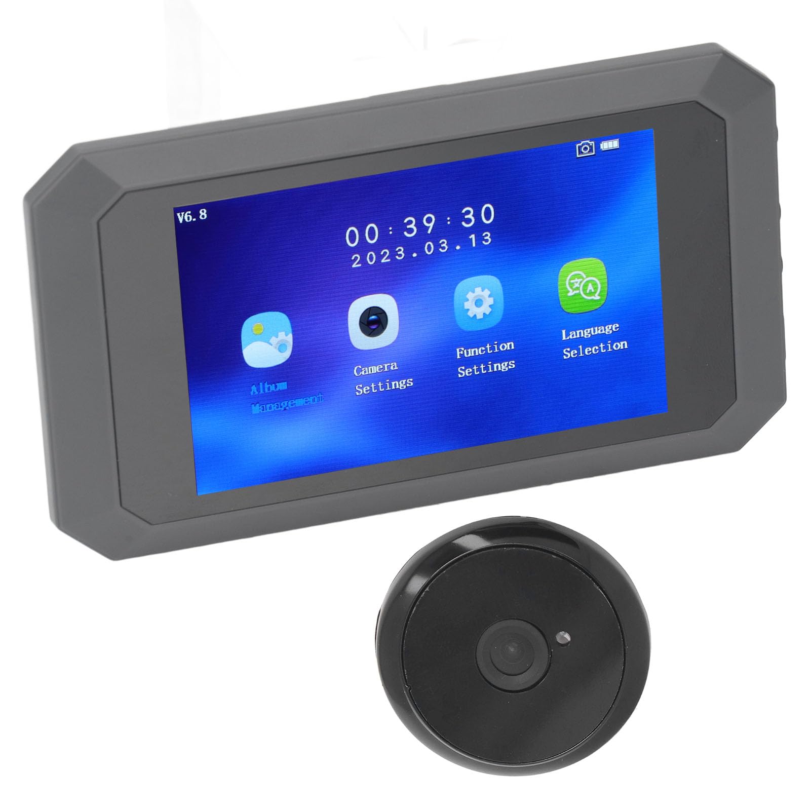 Video Door Viewer with HD LCD Display, Night, PIR Motion Detection, 1080P 2MP Doorbell Surveillance Camera for Home Security, 135 Degree Wide Viewing Angle, 3.97 Inch Screen