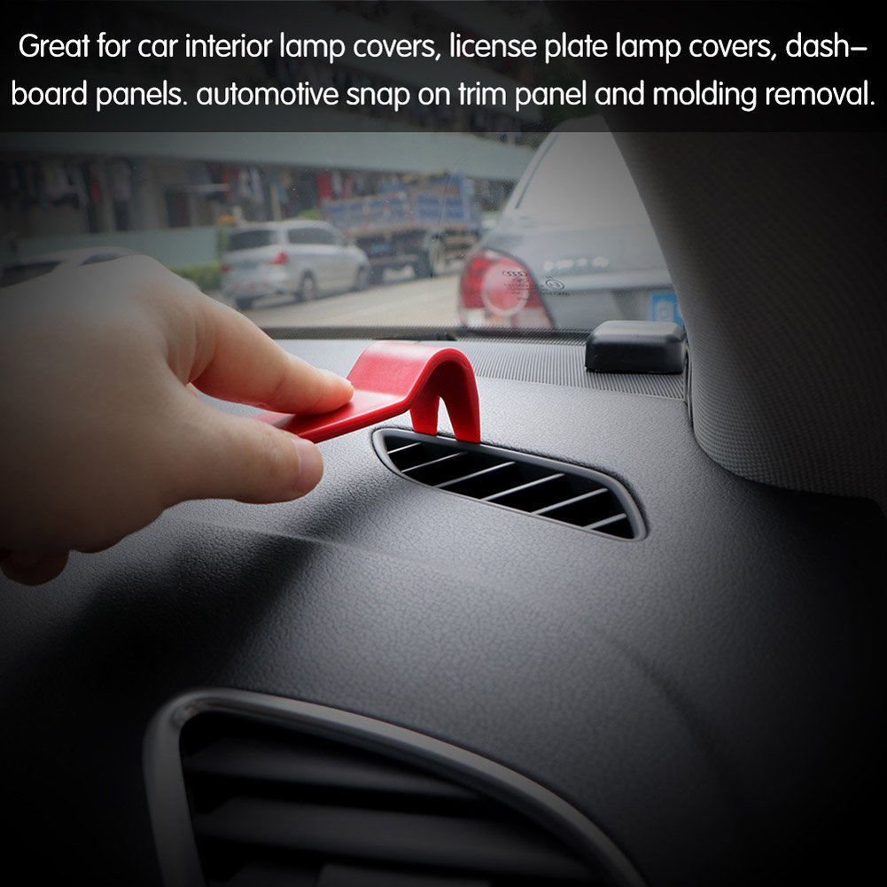 Auto Demontage Werkzeuge, Phyles 11 Stück Auto Zierleistenkeile-Set Automotive Reparatur Werkzeug Universal für Entfernung Autotür Türverkleidung und Platten, Rot