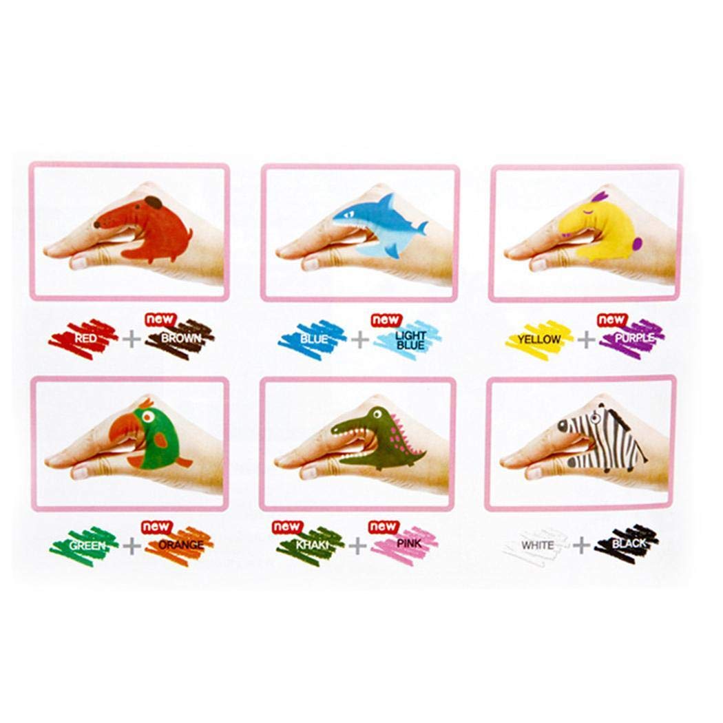 Whatyiu Fully Washable 12 Colors Face Paint Safe Face and Body Crayons Painting Pigments- Halloween Festival Party Makeup