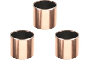 Aicosineg 3Pcs Oilless Bushings Sleeve Bearing Solid Friction Oilless Bushing 0.98in Bore x 1.1in OD x 0.98in Length Plain Bearings Wrapped Bushing Carbon Steel Base 2525 Sleeve Bearing Brown