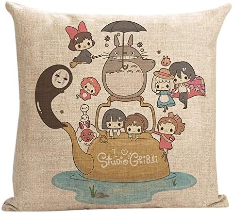 Warm-life New Style My Neighbor TotoroCustom Pillowcase Soft Zippered Pillow Cushion Case Throw Pillow Covers 18X18 Inch