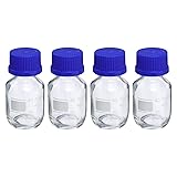 PATIKIL 50mL Reagent Media Bottle, 4Pcs Round