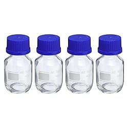 PATIKIL 50mL Reagent Media Bottle, 4Pcs Round
