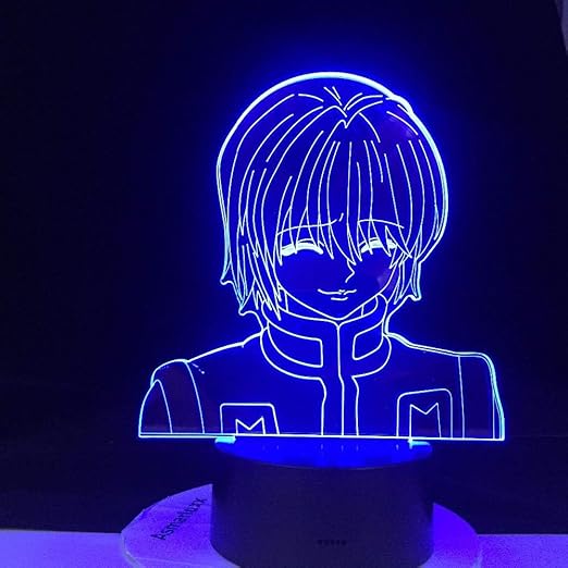 SPSPUK Lámpara de ilusión 3D Kurapika Figura de acrílico luz nocturna