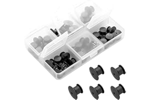 SUBANG 40 Pieces Metal Pin Backs Locking Pin Keepers Locking Clasp with Storage Case