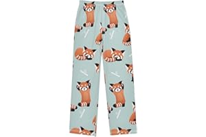 IHCVHQX Boys Pajamas Pants Red Panda Cute Elastic Waist PJ Bottoms Comfy Lounge Long Pants S