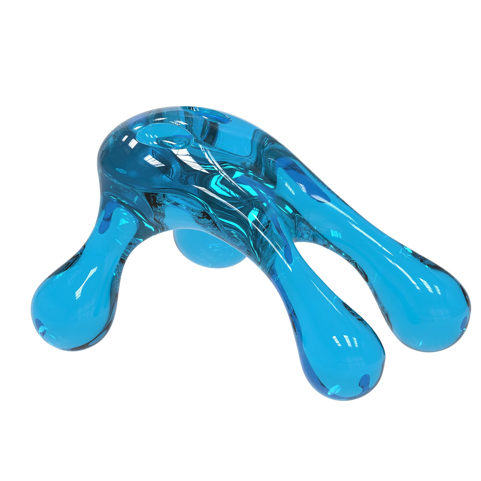 Hand Held Massage Tool, BVN Four Point Full Body Massager, Self Massage Tool, Easy Palm Fit with Massage Knobs for Gentle Pressure Point Massage, Suitable for Neck, Waist, Hips, Leg, Foot