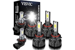 VISVIC Fit For Chevy SILVERADO 1500 2500 3500 (2003-2007) LED Headlight Bulbs Combo, 9005+9006 High Low Beam + 9145 LED Fog L