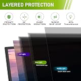 LAMA 22 Inch Privacy Screen Filter for Widescreen Monitors 16:9 Anti-Spy view 3