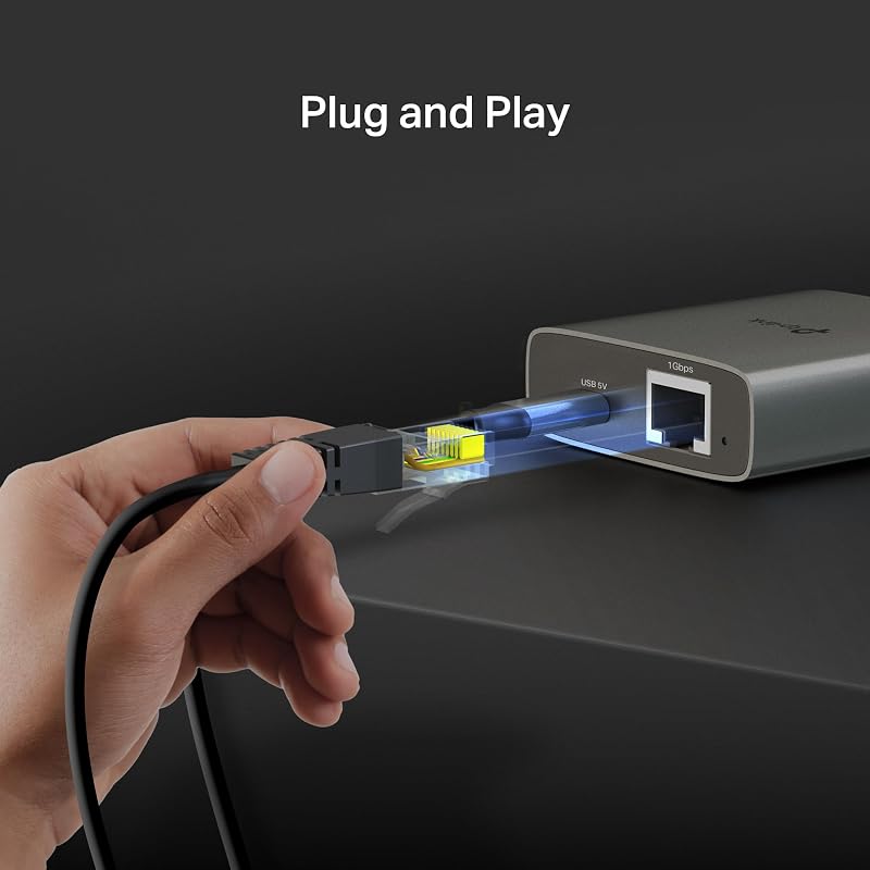 EH210 Sdoppiatore Ethernet Gigabit, Velocità Gigabit 1000 Mbps da 1 a 2, Compatibile con Cavi Ethernet di Cat 8/7/6/5e/5, Involucro in Leghe di Alluminio, Plug&Play