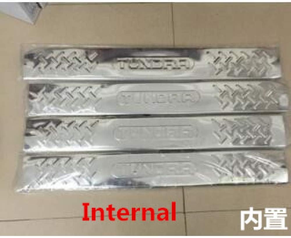 ZAYYL Car Welcome Pedal,For Toyota Tundra 2007-2019 Door Scratch Strip Tundra Refit with Lamp Door Bar Welcome Pedal