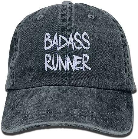 ZengShang Badass Runner Adjustable Washed Cap Cowboy Baseball Hat Navy