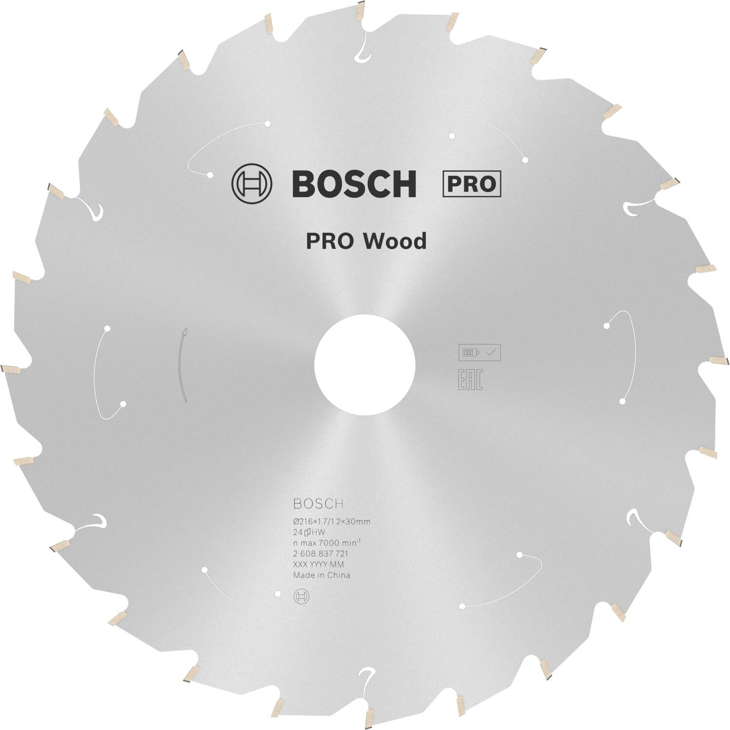 Bosch Professional 2608837721 Blade Standard ( 24 Teeth Accessories: Cordless Circular Saw) 216 mm x 30 mm