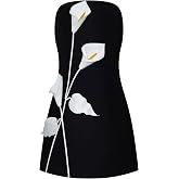 JW PEI Women's Strapless Floral Appliqu&eacute; Dress