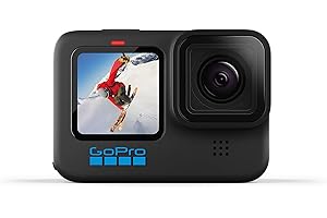 GoPro HERO10 Black - Waterproof Action Camera with Front LCD and Touch Rear Screens, 5.3K60 Ultra HD Video, 23MP Photos, 1080