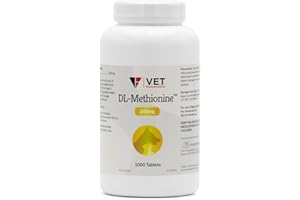 V.E.T. PHARMACEUTICALS DL Methionine Tablets, 200mg, 1000ct