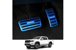Kakash Custom Interior Accessories for Nissan Frontier 2022 2023 Aluminium Alloy Gas Accelerator Pedal Covers,Anti-Slip No Drilling Brake Foot Pedal Pads 2 Pieces/Set(Blue)