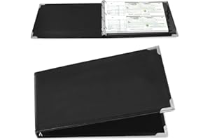 Business Checkbook Binder - 3-Ring Binder, 2 Per Page Checks, Holds 100, Organizer with Inside Pocket, Durable Vinyl Cover fo