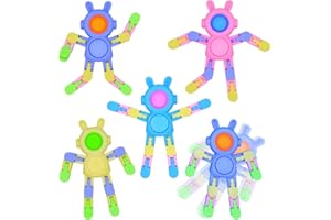 Menzcci 4 Pack Easter Bunny Fidget Spinners Toys Wacky Tracks Toys for Kids Boys Girls Easter Basket Stuffers Party Favors Gifts